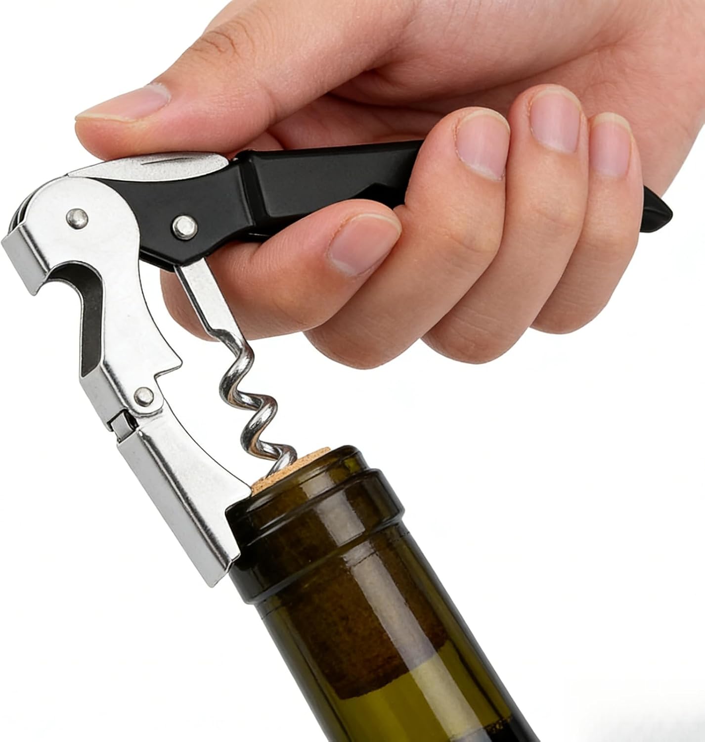 Juego abridor de vino profesional con sacacorchos paquete 2 unidades