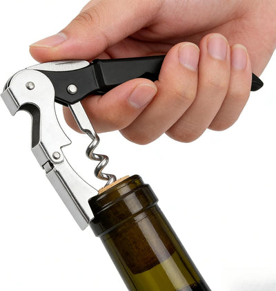 Juego abridor de vino profesional con sacacorchos paquete 2 unidades