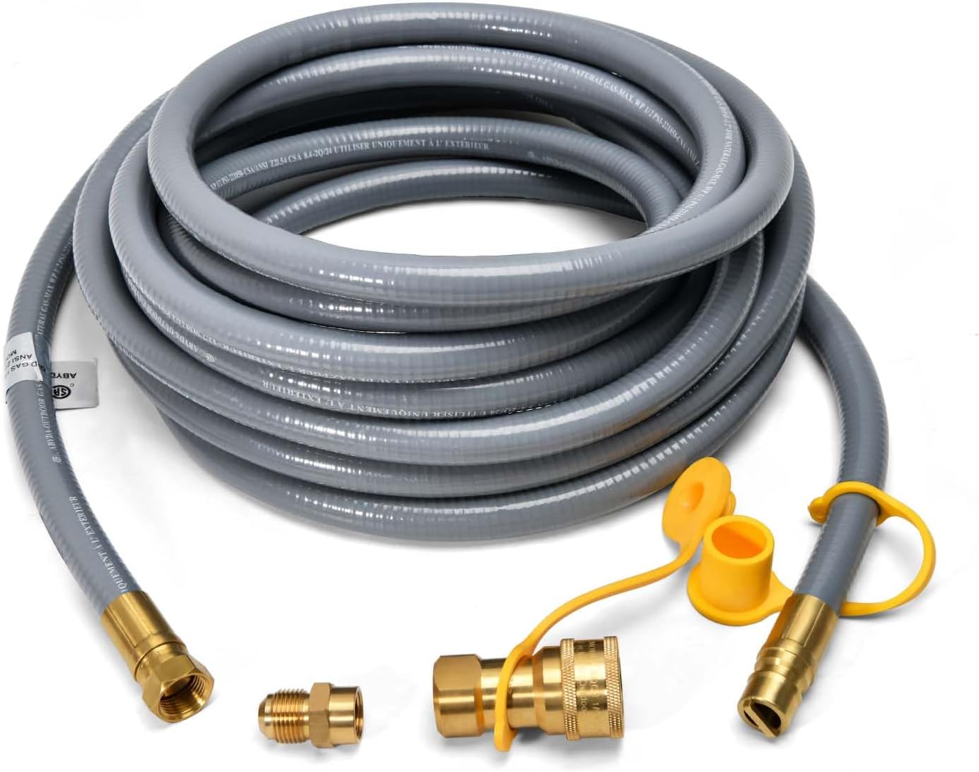 Manguera gas natural 24ft 1/2pulg con conexión rápida