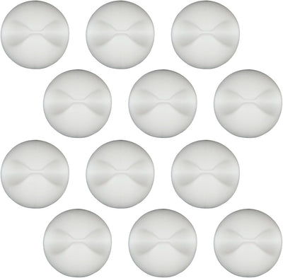 Pack 12 clips autoadhesivos soporte alambre oficina