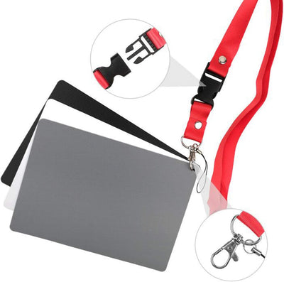 Tarjeta balance blanco y gris 5.3x7.3pulg para DSLR y film