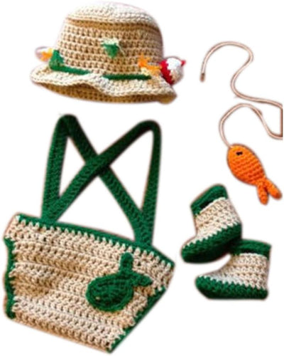 Kit accesorios foto recién nacido tejido ganchillo