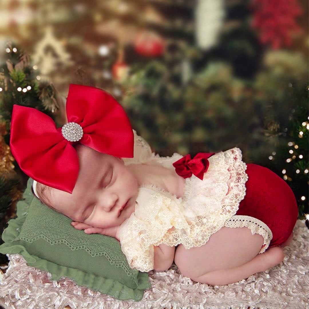 Accesorios Navidad bebé traje mameluco sesión fotos