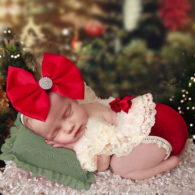 Accesorios Navidad bebé traje mameluco sesión fotos
