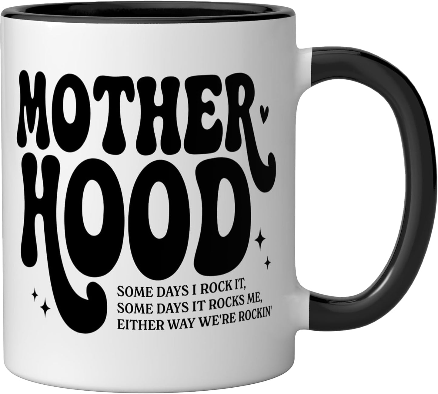 Taza Cerámica Humorística para Mamá Negro/Blanco
