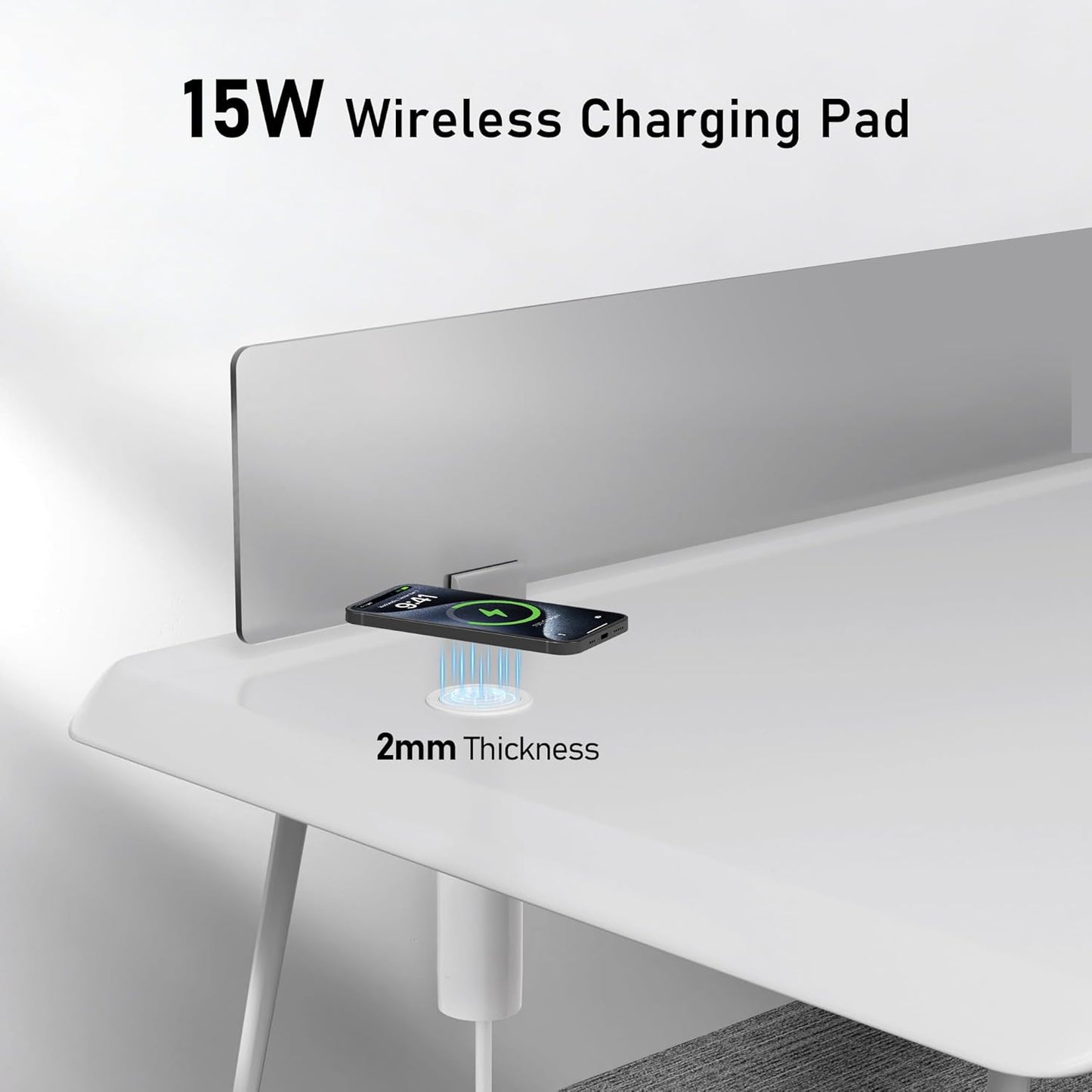 Toma corriente encimera con carga inalámbrica 15W USB C 20W