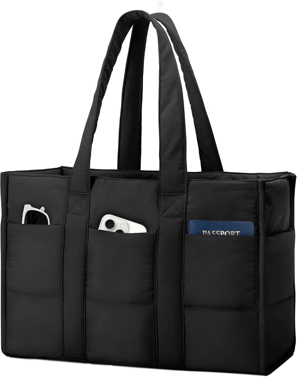 Bolsa de hombro acolchada para laptop con 16 bolsillos