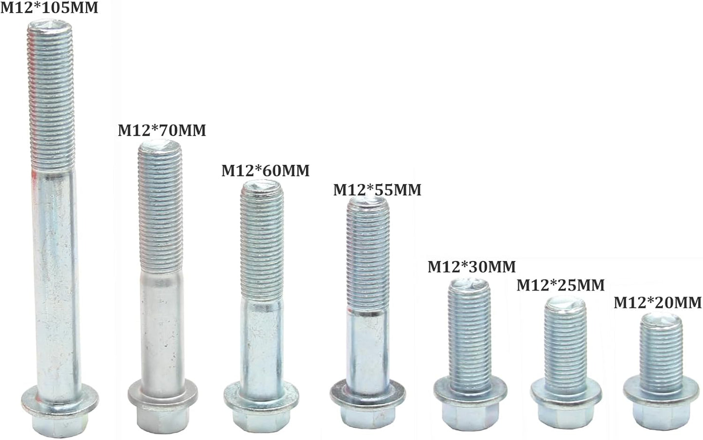 Tornillo brida M12 cabeza hexagonal pernos varios tamaños