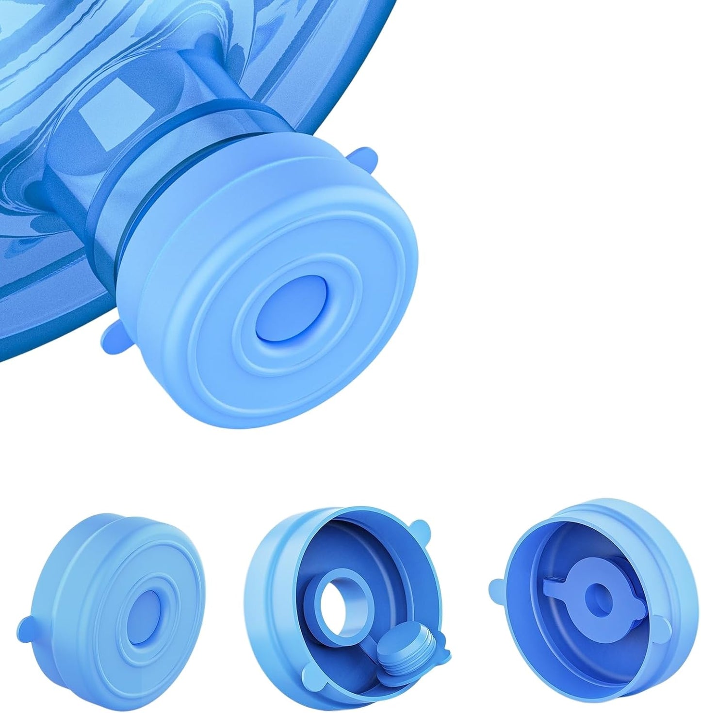Tapas silicona 3 y 5 galones reutilizables sin derrame