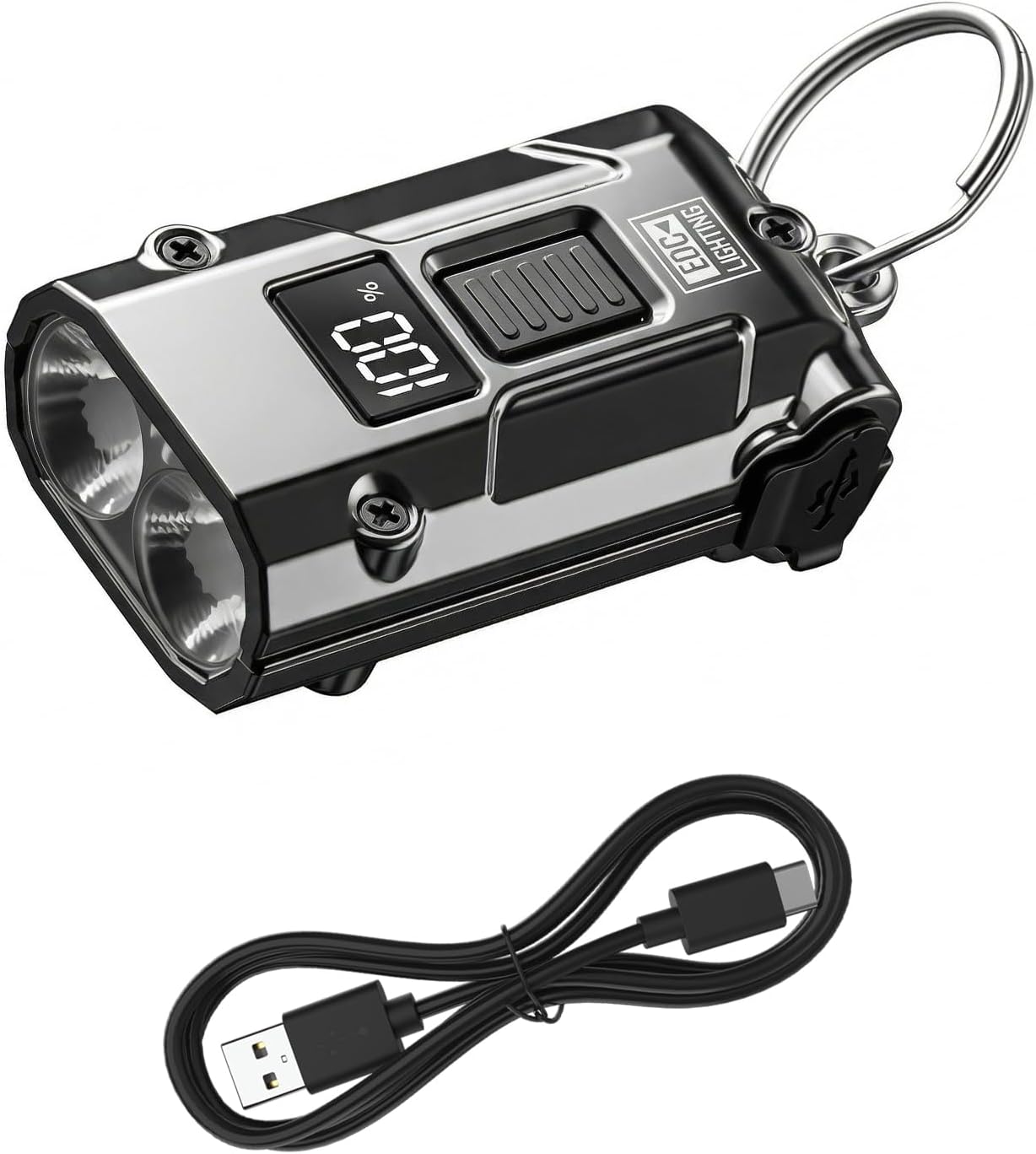 Linterna EDC USB-C 500lúmenes 9 Modos Interior Exterior