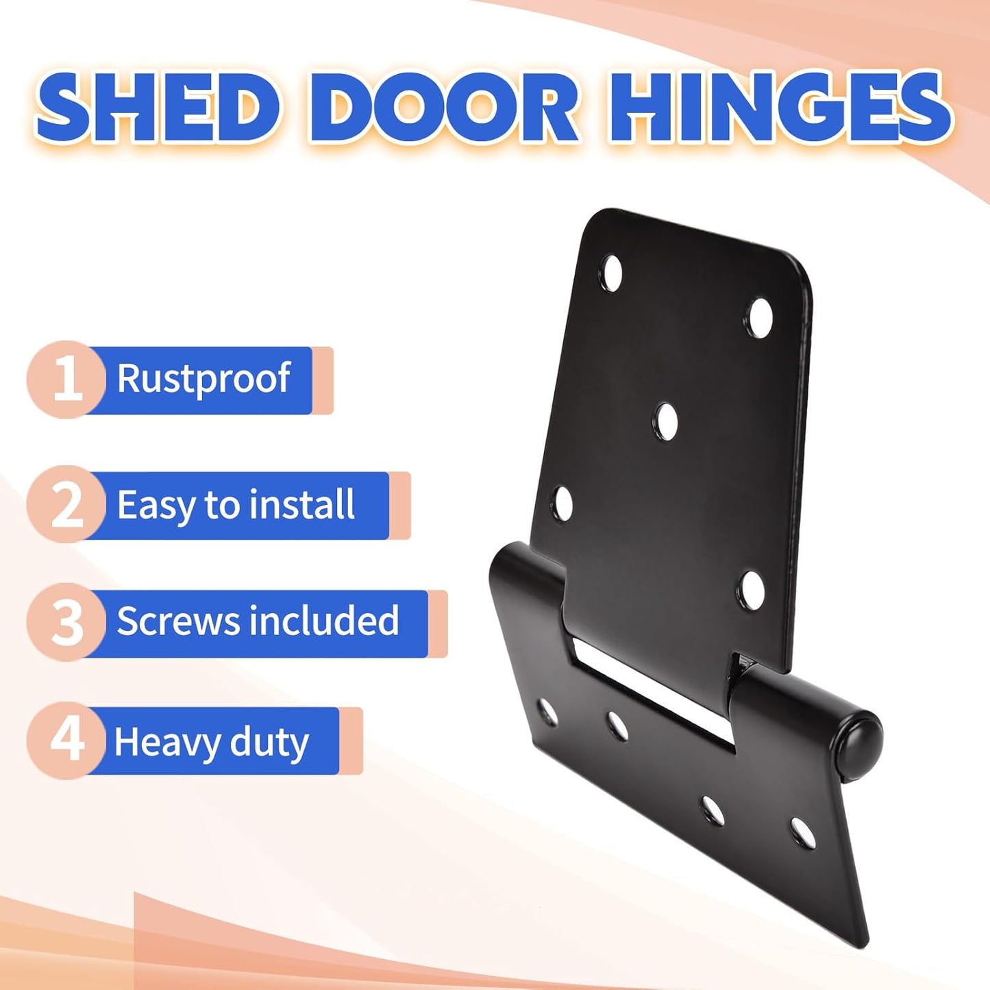 Bisagras hierro negro 3.5pulg para puerta granero