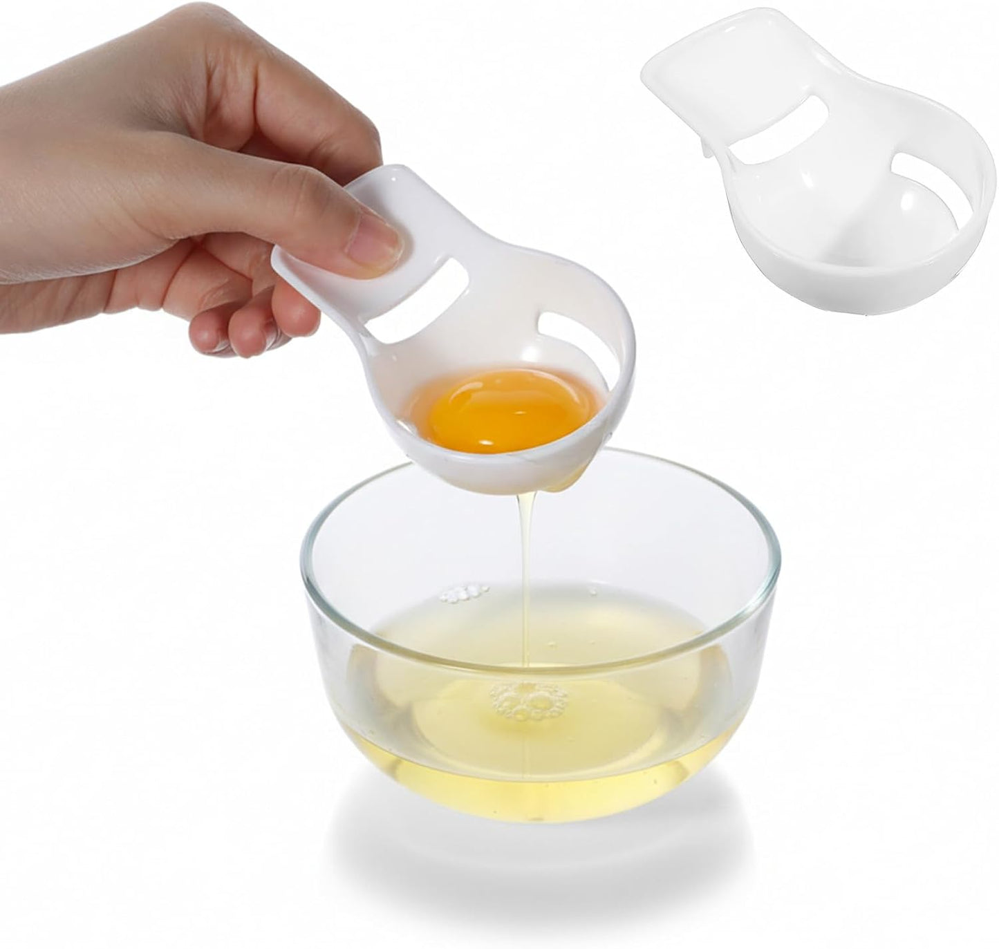 Separador de clara y yema de huevo de plástico ABS blanco