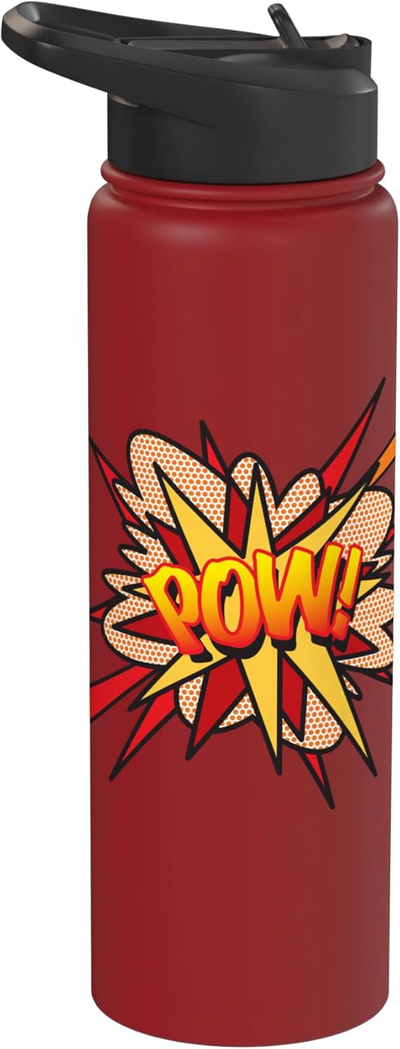 Bottella de agua acero inoxidable diseño superhéroe pop art
