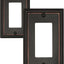 Placas interruptor metal bronce envejecido set 2