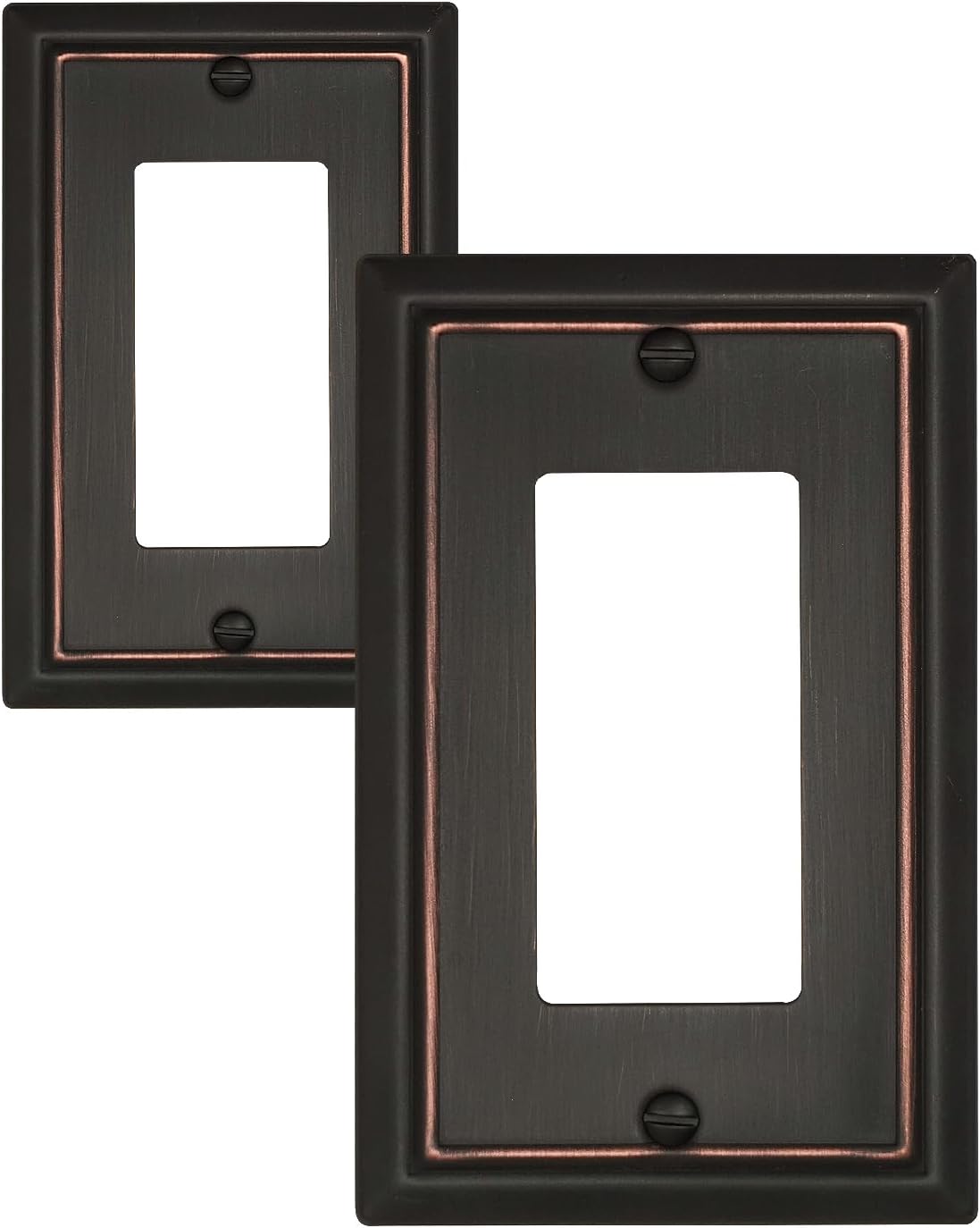 Placas interruptor metal bronce envejecido set 2
