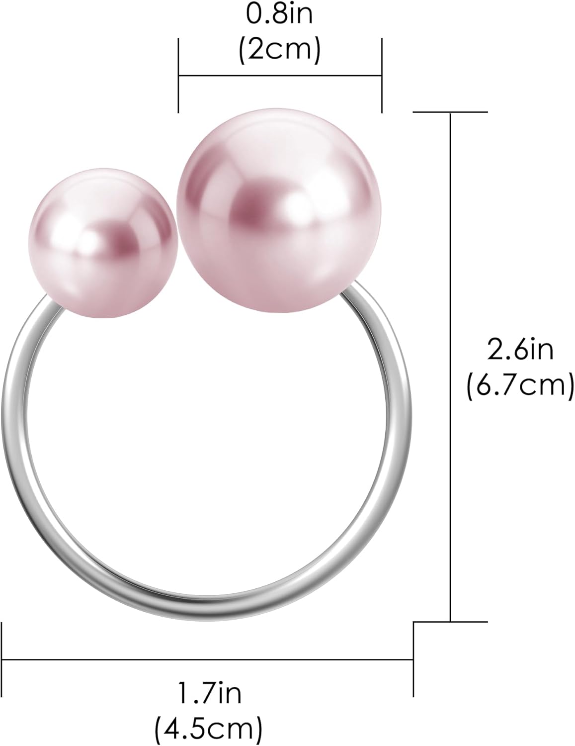 Servilleteros de perlas soporte metálico para mesa de boda y fiesta rosa