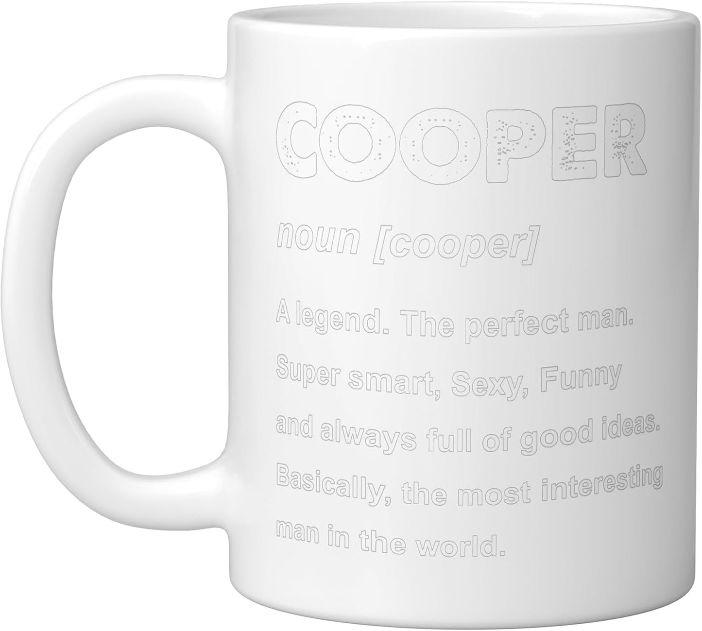 Taza Cerámica Cooper Name Blanca