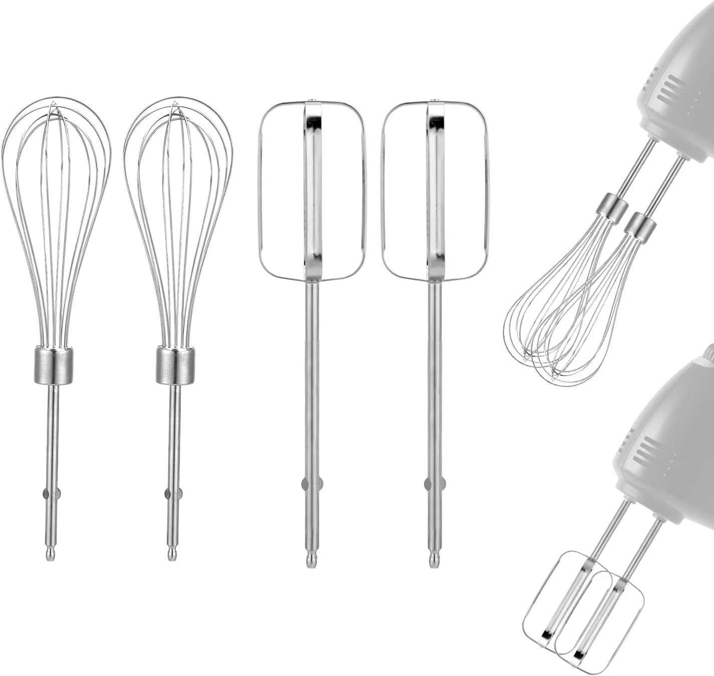 Accesorios para batidora de mano Penitue 4 piezas acero inoxidable
