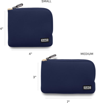 Juego bolsas neopreno moderno organizado azul marino/caqui