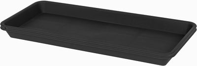2 Pzas Bandeja Plástico para Plantas 6.5x13pulg Negro