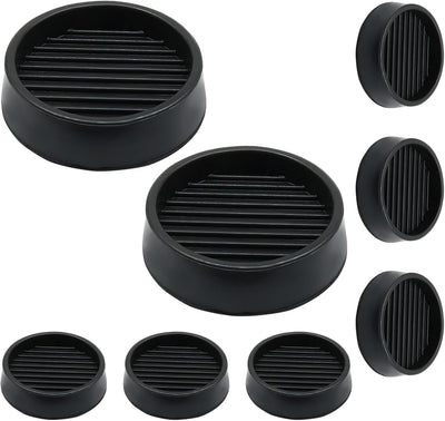 8 Tazas Giratorias 2x2pulg con Almohadillas Antideslizantes