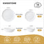 Set 16 Pzas Vajilla Porcelana Hueso Blanco Marfil