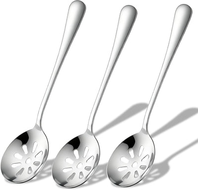 3 cucharas ranuradas de acero inoxidable antiadherentes para cocinar