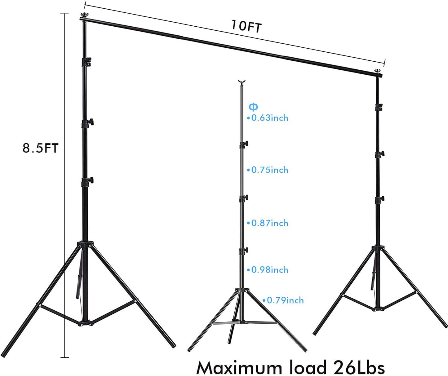 Soporte muselina con bombilla LED 85W 5500K estudio