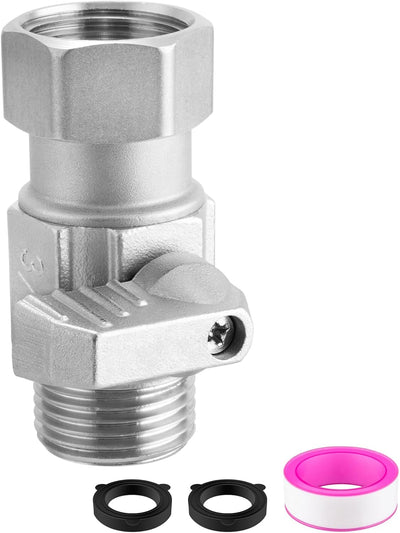 Válvula cierre manguera acero inox 304 rosca GHT 3/4 pulg sin plomo