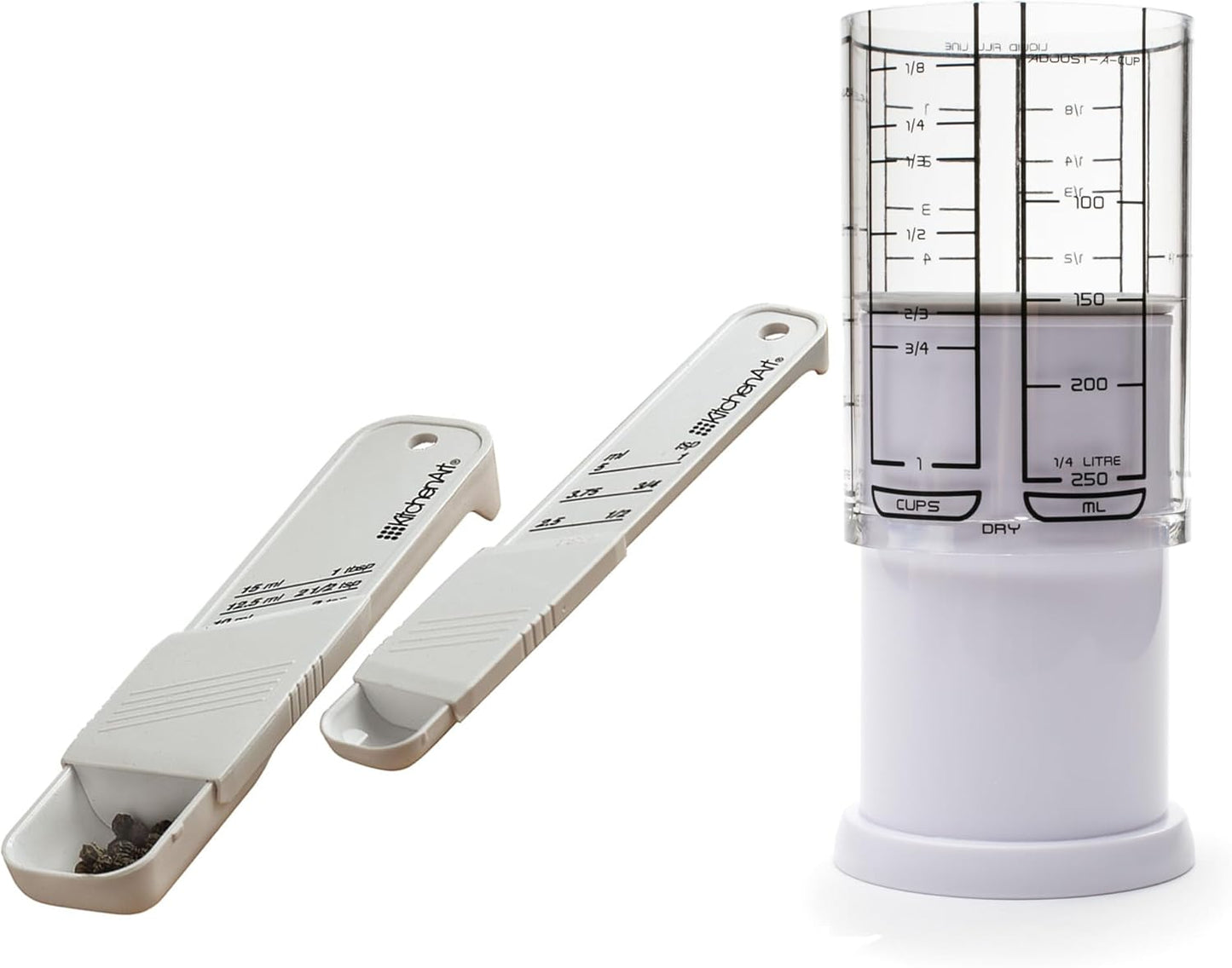 Juego de taza Adjust-A-Cup y cucharas Kitchenart