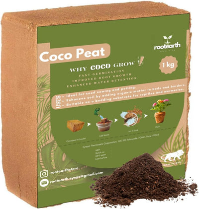 Ladrillo coco orgánico 2.2lb para cultivo interior y exterior