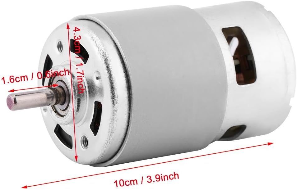 Motor DC cepillado 12V 12000RPM 100W alta potencia