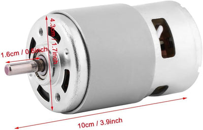 Motor DC cepillado 12V 12000RPM 100W alta potencia