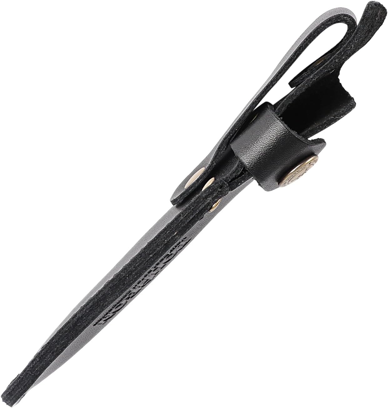 Funda cuchillo cuero marrón cierre a presión