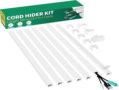 Kit cubiertas cable autoadhesivas 100pulg para TV pared