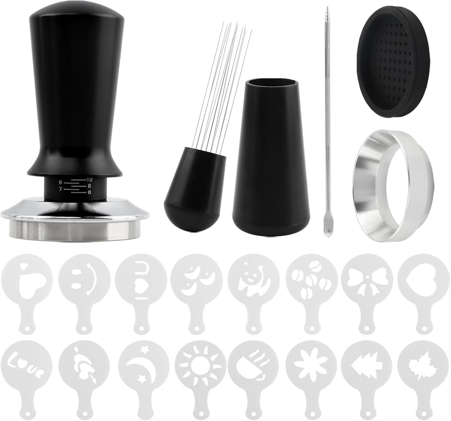 Set 21 accesorios para cafetera exprés con alfombrilla y embudo