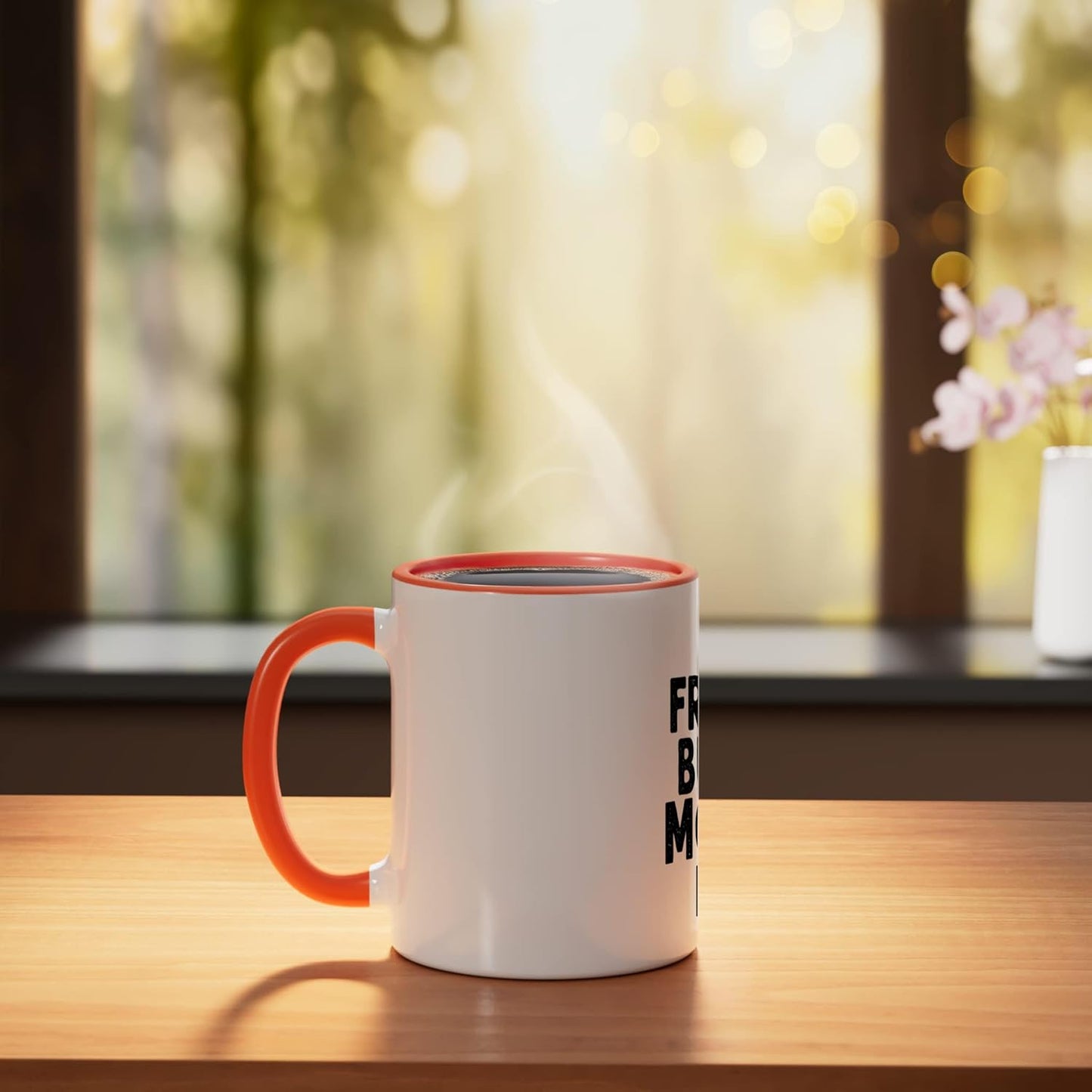 Taza Cerámica No Tocar Me Orange/White