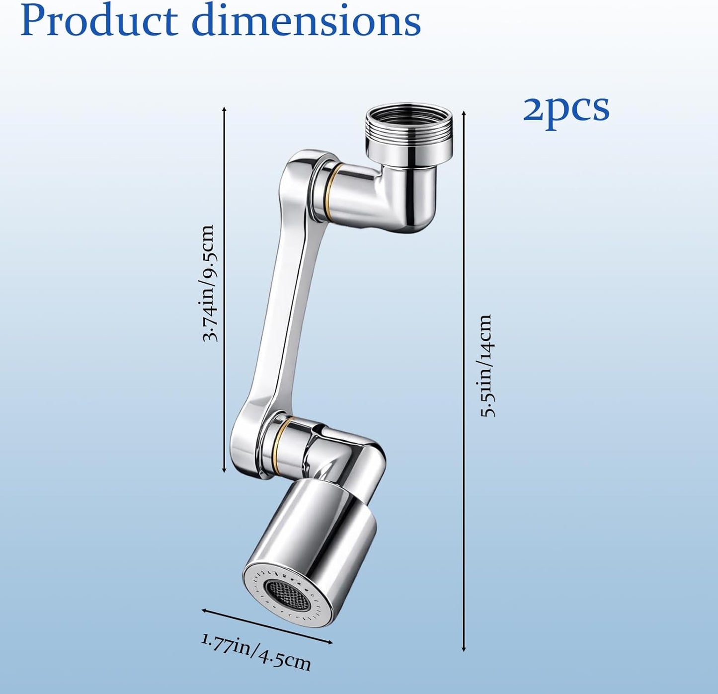 2 Extensores Grifo Giratorio Universal Baño Cocina