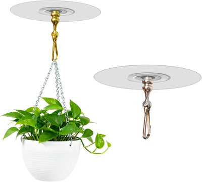 Ganchos adhesivos techo para plantas luces decoraciones 2 pzas