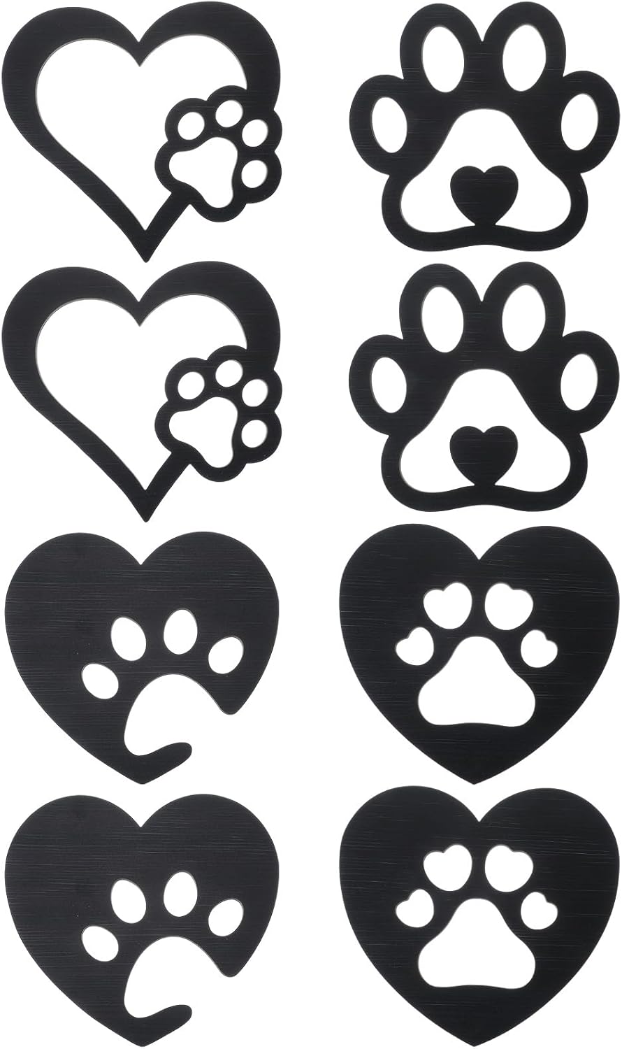 8 Pzas Decoración Pared Perro Letreros Madera Negra Hogar