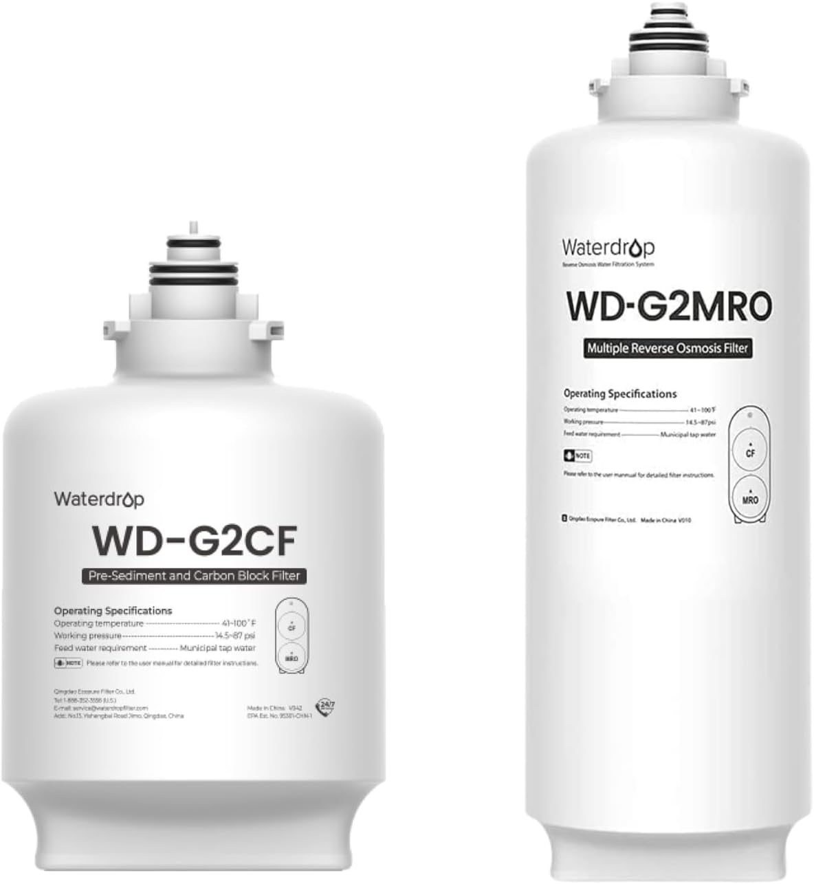 Filtro para sistema de ósmosis inversa Waterdrop WD-G2MRO