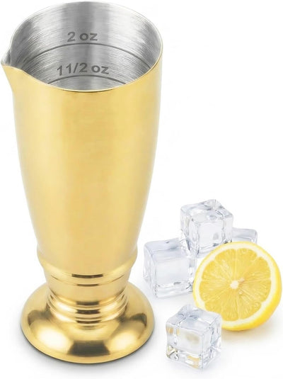 Medidor dorado para coctelería de acero inoxidable 1/4 oz a 2 oz