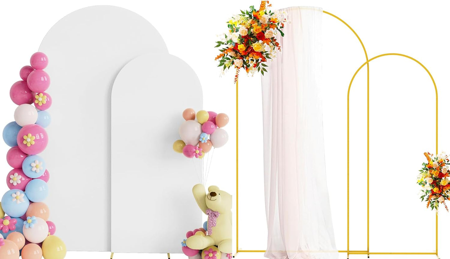 Soporte arco metal fundas spandex boda telon decoracion