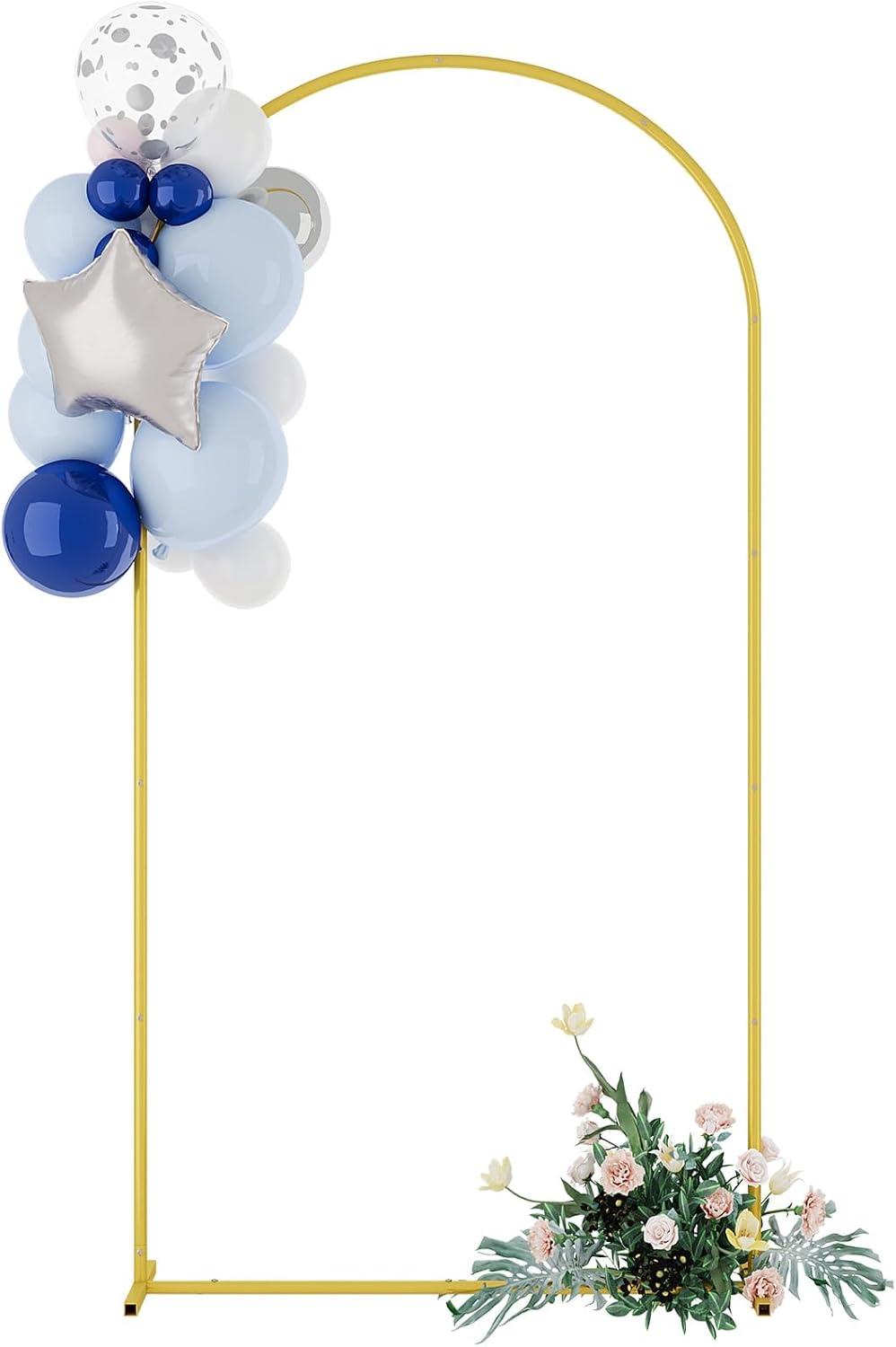 Soporte arco metal 6.6ft para fondos bodas eventos dorado