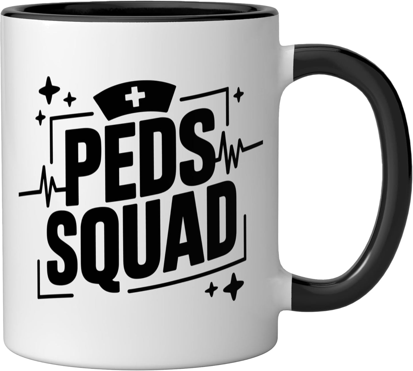 Taza Cerámica para Niños Peds Squad Negro/Blanco