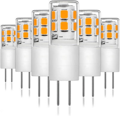 6 Pzas Bombillas LED G4 2W 2700K Blanco Cálido Base Bipines