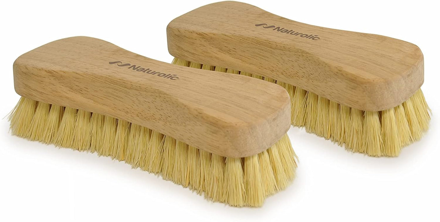 Juego 2 Cepillos Madera Tampico Piso Ducha Baño