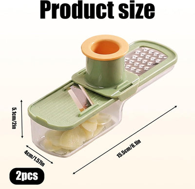 Juego de dos piezas para cortar ajo finamente, mini molinillo de ajo