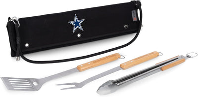 Set 3 Pzas Accesorios Barbacoa Madera Haya
