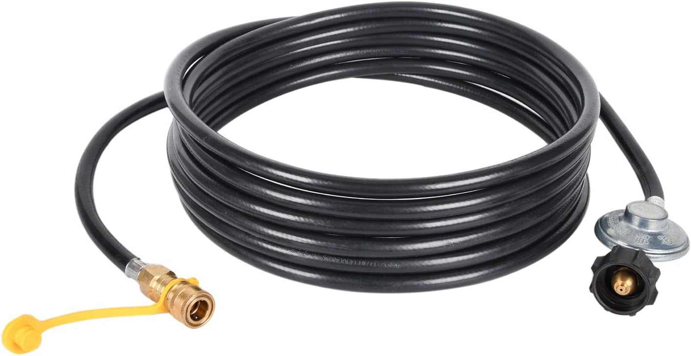 Manguera propano 12ft regulador 3/8 conector rápido